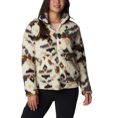 Columbia Women's Winter Pass Sherpa Full Zip Jacket - Large - Chalk Rocky Mt Print product image