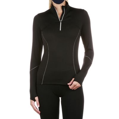Hot Chillys Women's Elite Meta Zip T - Large - Black / Silver product image