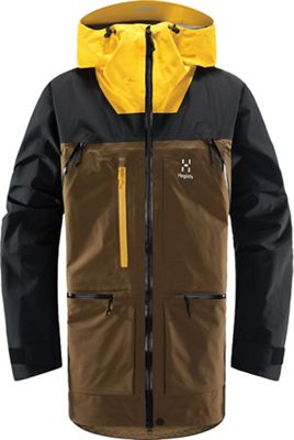 Haglofs Men's Vassi GTX Pro Jacket - Small - Teak Brown / Pumpkin Yellow product image