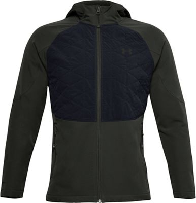Under Armour Men's UA ColdGear Reactor Lite Hybrid Hoodie - Small - Baroque Green / Black / Baroque Green product image