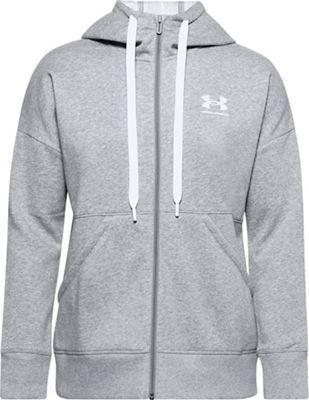 Under Armour Women's UA Rival Fleece Full Zip Hoodie - Small - Steel Medium Heather / White product image