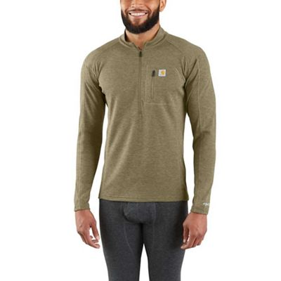 Carhartt Men's Base Force Heavyweight Poly-Wool Quarter-Zip (Big) - 3XL - Burnt Olive Heather product image