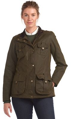 Barbour Women's Winter Defence Wax Jacket - 14 - Olive / Classic product image