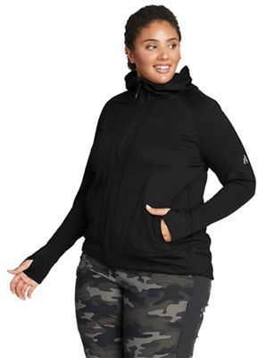 Eddie Bauer First Ascent Women's High Route Grid Fleece FZ Jacket - XL - Black product image
