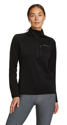 Eddie Bauer First Ascent Women's High Route Grid Quarter Zip - Small - Black product image