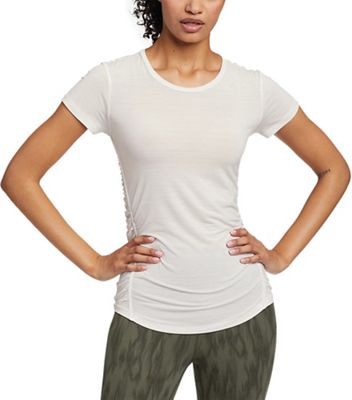 Eddie Bauer Motion Women's Trail Light SS Rouched Tee - XXL - Snow product image