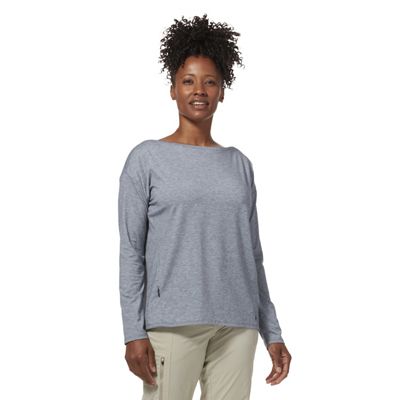 Royal Robbins Women's Round Trip Drirelease LS Shirt - Large - Slate Heather product image