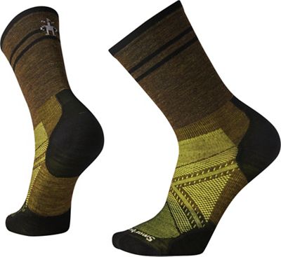 Smartwool Men's PhD Cycle Ultra Light Pattern Crew Sock - XL - Military Olive product image