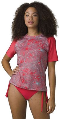 Prana Women's Edge Wave SS Sun Top - Medium - Papaya Fronds Colorblock product image