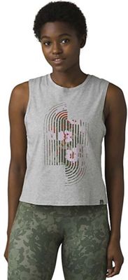 Prana Women's Organic Graphic Sleeveless Tank - XL - Heather Grey Floral Lines product image