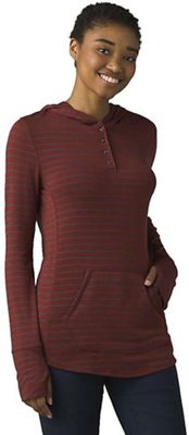 Prana Women's Sol Protect Hoodie - Medium - Rhubarb Stripe product image