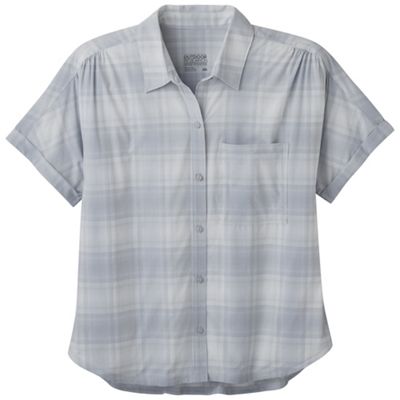 Outdoor Research Women's Astroman SS Sun Shirt - Large - Titanium Plaid product image