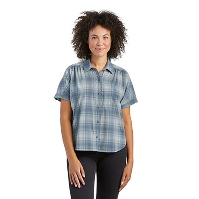 Outdoor Research Women's Astroman SS Sun Shirt - XL - Nimbus Plaid product image