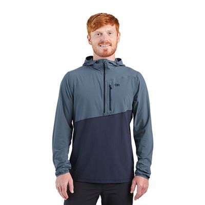 Outdoor Research Men's Astroman Sun Hoodie - Large - Nimbus / Naval Blue product image