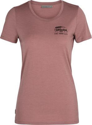 Icebreaker Women's Tech Lite SS Low Crewe Caravan Life Tee - Large - Suede product image