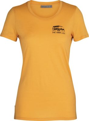 Icebreaker Women's Tech Lite SS Low Crewe Caravan Life Tee - Large - Safflower product image