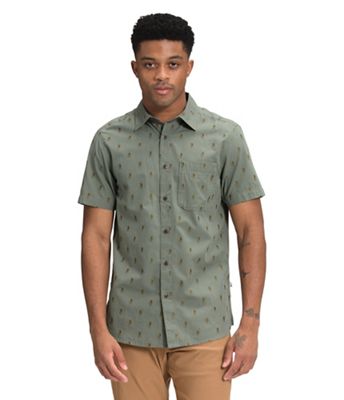 The North Face Men's Baytrail Jacquard SS Shirt - Small - Agave Green Hiker Clip Jacquard product image
