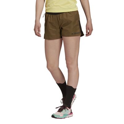 Adidas Women's Terrex Trail 3 Inch Shorts - Large - Focus Olive