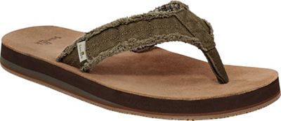 Sanuk Men's Fraid Not Soft Top Flip Flop - 9 - Dark Olive product image