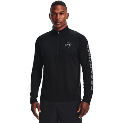 Under Armour Men's Freedom Tech 2.0 1/2 Zip Top - Small - Black / Steel product image