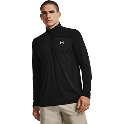 Under Armour Men's Seamless 1/2 Zip Top - Small - Black / Mod Grey product image