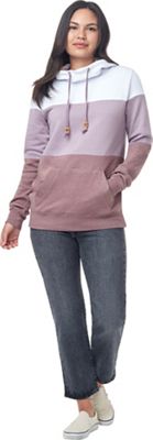Tentree Women's TreeFleece Blocked Banshee Hoodie - Medium - White / Sea Fog Purple / Twilight Mauve product image