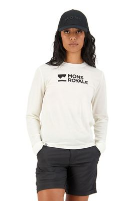 Mons Royale Women's Icon Relaxed LS Tee - Large - White S22 product image