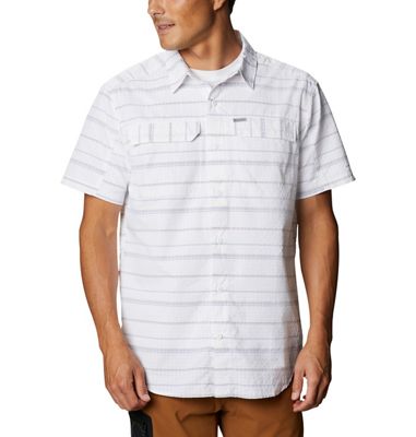 Columbia Men's Silver Ridge SS Seersucker Shirt - Medium - White Stripe product image