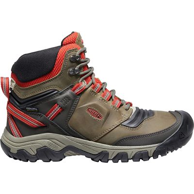 KEEN Men's Ridge Flex Mid Waterproof Boot - 10 - Dark Olive / Ketchup product image