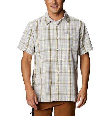 Columbia Men's Lakeside Trail SS II Shirt - Small - White Grid Lines Plaid product image