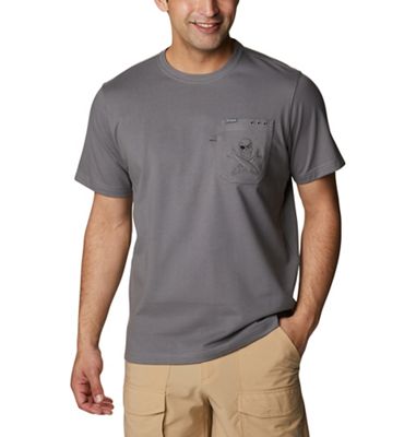 Columbia Men's PFG ICON Pocket Tee - Medium - City Grey/Grey Ghost Graphic product image