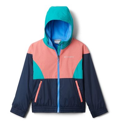 Columbia Girls' Side Hill Lined Windbreaker Jacket - XL - Collegiate Navy/Salmon/Tropic Water product image