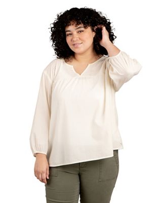 Toad & Co Women's Willet 3/4 Sleeve Shirt - Medium - Egret product image