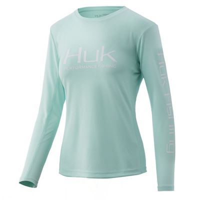 Huk Women's Icon X Solid LS Top - Small - Seafoam product image
