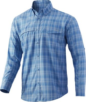 Huk Men's Tide Point Plaid LS Shirt - Small - Dusk Blue product image