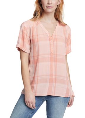 Eddie Bauer Travex Women's Rivierah SS V-Neck Top - Small - Lt Apricot product image