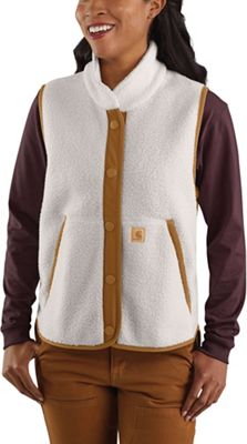 Carhartt Womens Fleece Button Front Vest - Large - Malt - 6599076 - Outdoors Features of the Carhartt Womens Fleece Button Fron sku 6599076