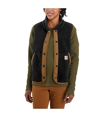 Carhartt Womens Fleece Button Front Vest - Medium - Black - 6599066 - Outdoors Features of the Carhartt Womens Fleece Button Fron sku 6599066