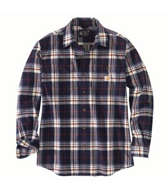 Carhartt Mens Loose Fit Heavyweight Flannel LS Plaid Shirt - Large Regular