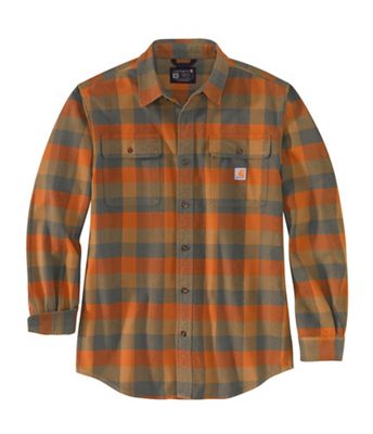 Carhartt Mens Loose Fit Heavyweight Flannel LS Plaid Shirt - Large Tall - 