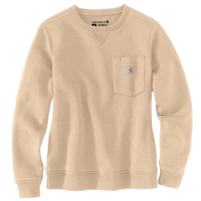 Carhartt Womens Relaxed Fit Clarksburg Crewneck Pocket Sweatshirt - Small 