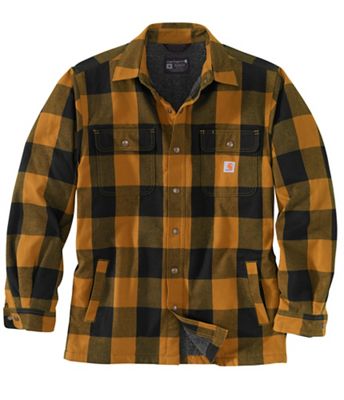 Carhartt Mens Relaxed Fit Heavyweight Flannel Sherpa-Lined Shirt Jac - XXL - 6599654 - Outdoors The Carhartt Mens Relaxed Fit Heavyweight Flannel  sku 6599654
