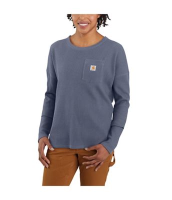 Carhartt Womens Relaxed Fit Heavyweight LS Crewneck Pocket Thermal Sh - XS