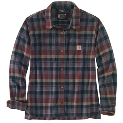 Carhartt Womens Rugged Flex Loose Fit Midweight Flannel LS Plaid Shir - Sm
