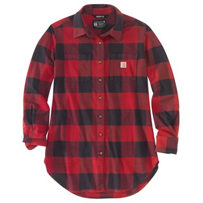 Carhartt Womens Rugged Flex Relaxed Fit Midweight Flannel LS Plaid Tu - La - 6597010 - Outdoors Features of the Carhartt Womens Rugged Flex Relaxe sku 6597010