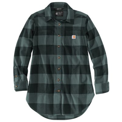 Carhartt Womens Rugged Flex Relaxed Fit Midweight Flannel LS Plaid Tu - Sm