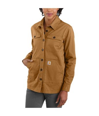Carhartt Womens Relaxed Fit Twill Lined Overshirt - Medium - Carhartt Brow
