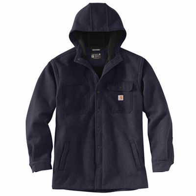 Carhartt Men's Rain Defender Relaxed Fit Heavyweight Hooded Shirt Jac - Medium Regular - Navy product image