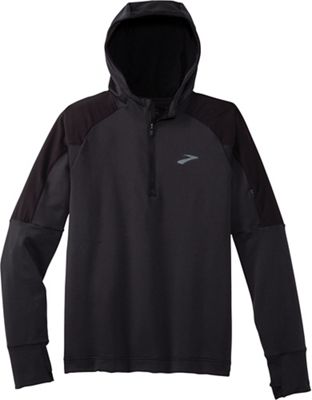 Brooks Men's Notch Thermal Hoodie - Small - Black product image
