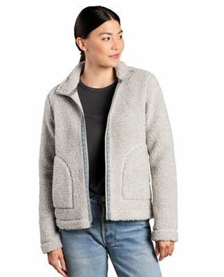 Toad & Co Women's Sespe Sherpa Zip Jacket - Small - Light Heather Grey product image